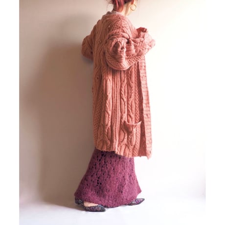 vintage popcorn oversized cardigan