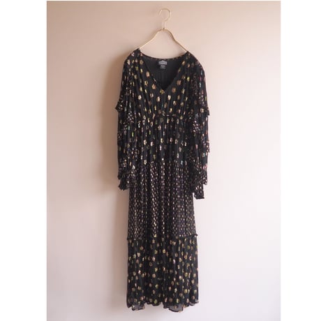 90s "ANGIE" metallic chiffon maxi dress