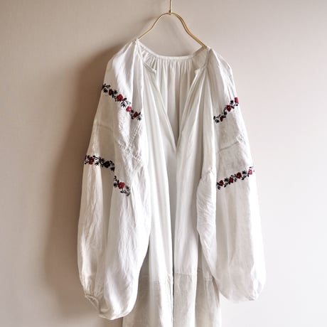 vintage ukrainian embroidered maxi dress