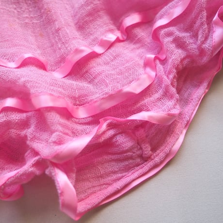 vintage Greece pink gauze blouse