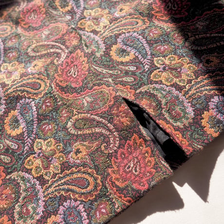 vintage paisley tapestry midi skirt