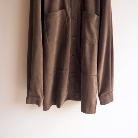 "Alfred Dunner" faux suede blouse & maxi skirt set