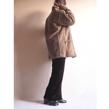 80〜90s "L.L.Bean" faux mouton coat