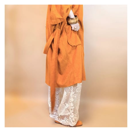 60s orange pile robe