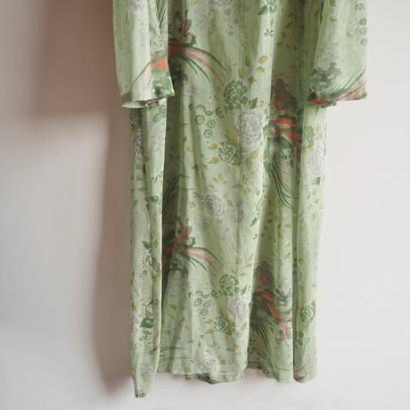 60s〜 floral sheer maxi dress