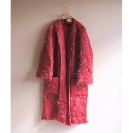 60〜70s "Andrew Stewart" wool × mohair coat (red)