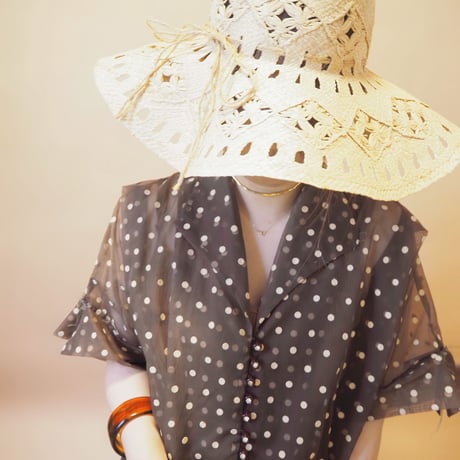 vintage boho raffia wide brimmed hat