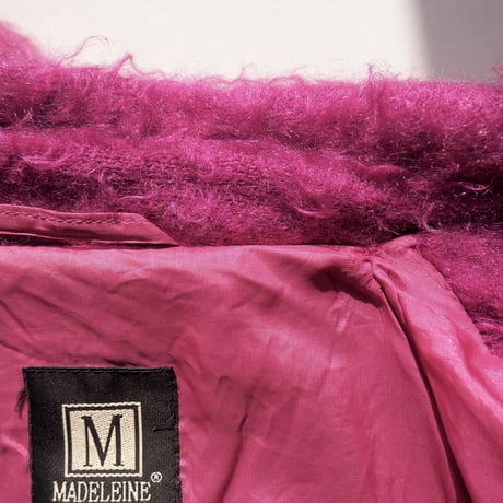 vintage wool mohair magenta coat