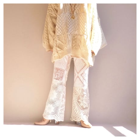 original remake patchwork lace pants (A)