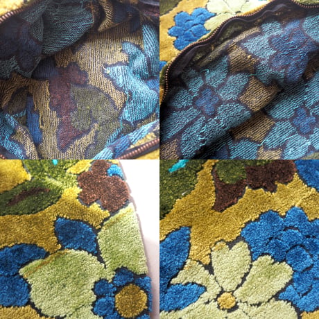 60〜70s floral tapestry bag