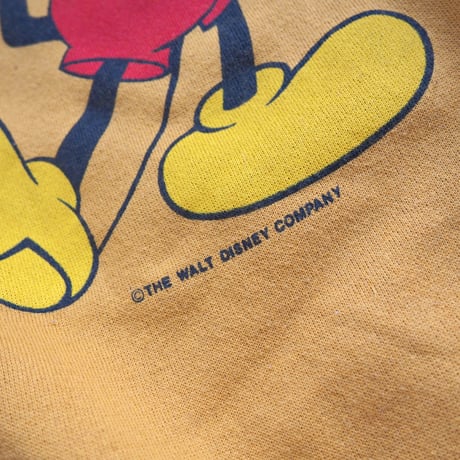 80s mickey print sweat  (mustard)