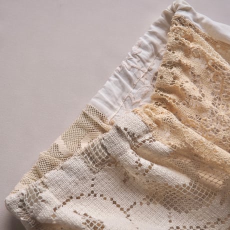 original remake lace patchwork maxi skirt 【E】