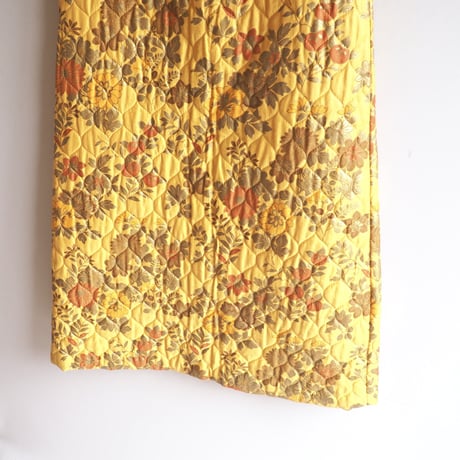 60〜70s floral quilted maxi skirt