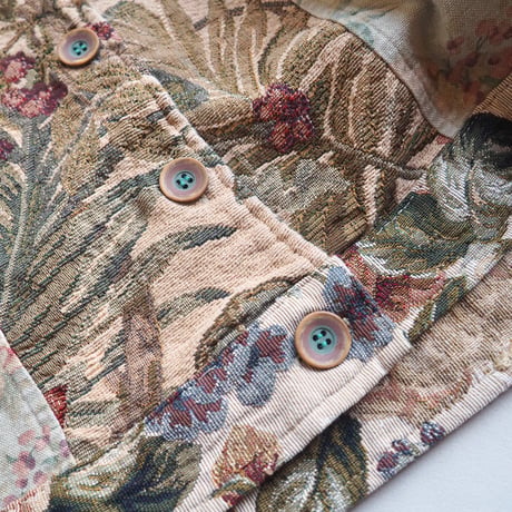 "Coldwater Creek" floral patchwork tapestry jacket
