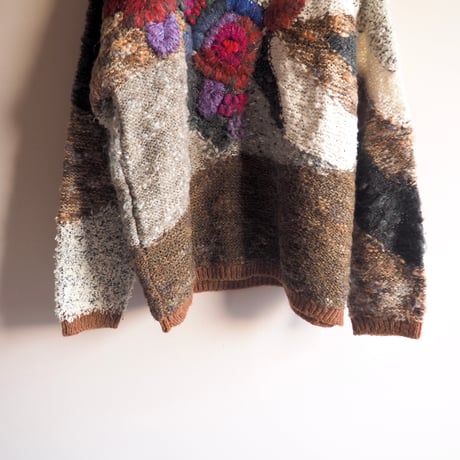 80s "Mariea Kim" floral design sweater