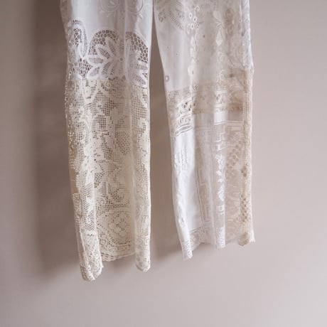 original remake patchwork lace pants