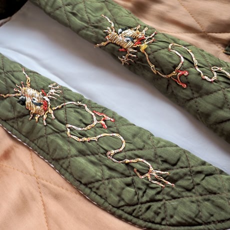 50〜60s chinese embroidered quilt jacket