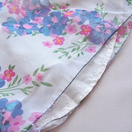70s "HOGEVEEN" sheer floral midi dress