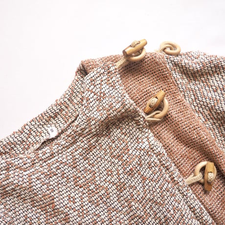 70〜80s made in Italy wood woven design tunic
