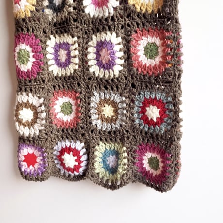 original remake granny square maxi skirt