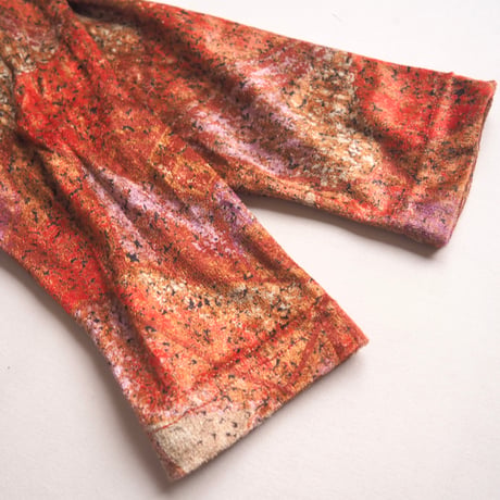 90s abstract turtleneck velours tops