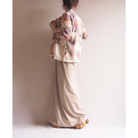70s "Teddi of California" floral piping cardigan