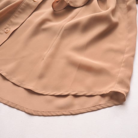 "FORENZA" ruffle sheer blouse