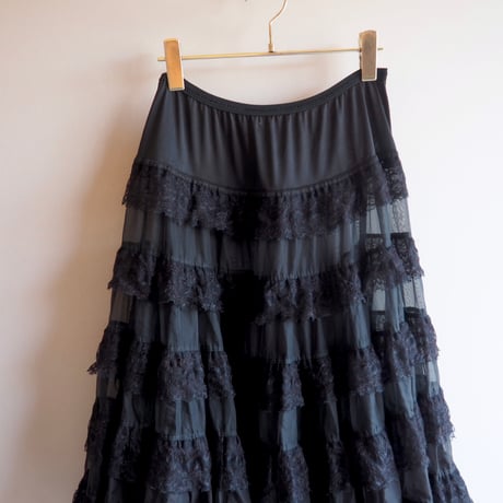 60s〜 "Fantasy LINGERIE" lace tiered panier