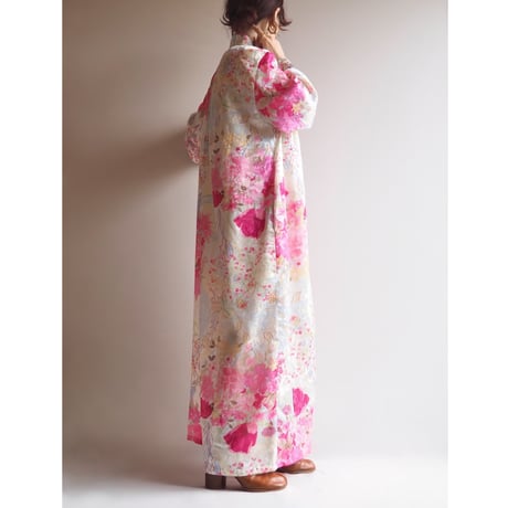 80s "Mary Mcfadden" floral house maxi dress