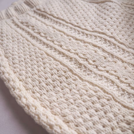 "Lisheen knitwear" cable midi skirt