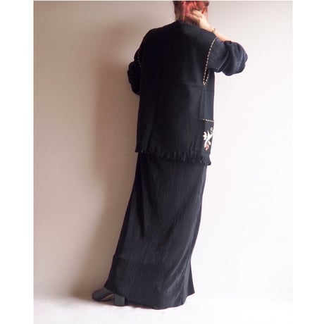 vintage folk embroidered fringe vest