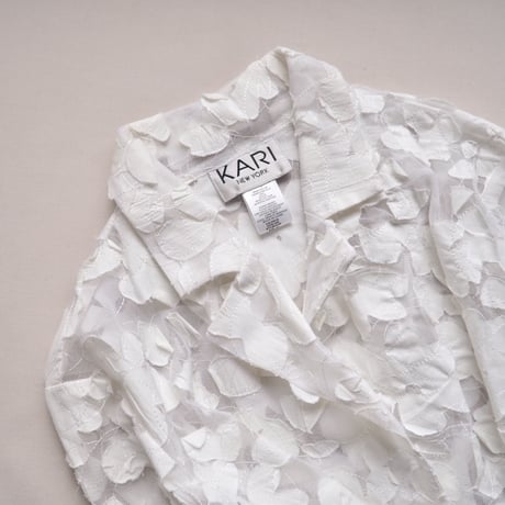 vintage floral embroidered sheer jacket