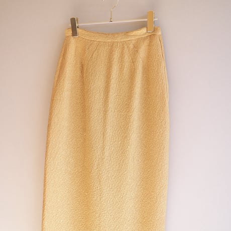 70s "Nelly De Grab" texture metallic maxi skirt