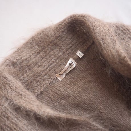 "Varansel" shawl collar fuzzy cardigan