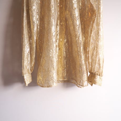 80s〜 gold lace blouse