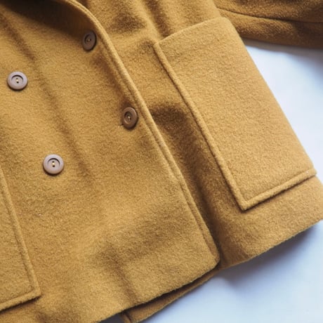 vintage cocoon design wool coat