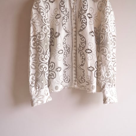 vintage remake lace cropped blouse