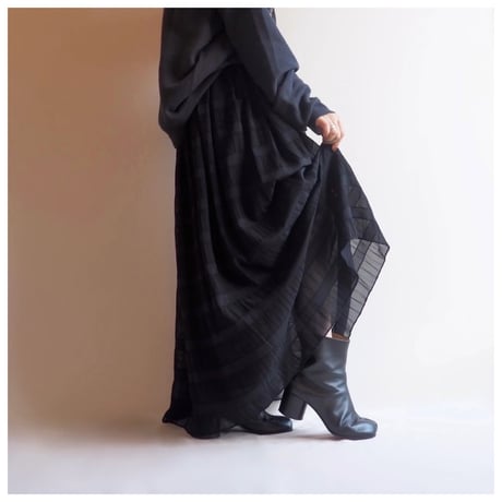 "GEORGE SIMONTON" sheer textured maxi skirt