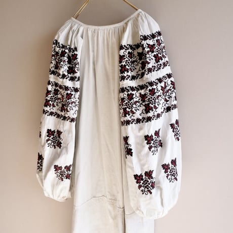 vintage ukrainian embroidered maxi dress