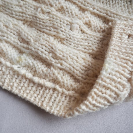 "LINTEX" popcorn oversized cardigan