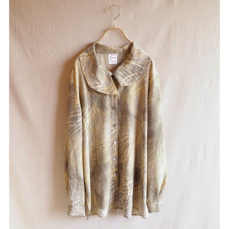 vintage abstract print oversized blouse