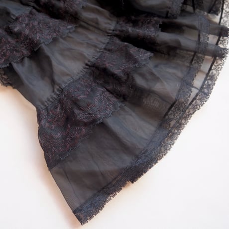 60s〜 "Fantasy LINGERIE" lace tiered panier