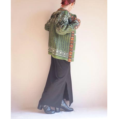 "Nordstrikk" khaki nordic cardigan