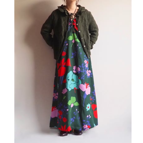 vintage ruffle folk cardigan
