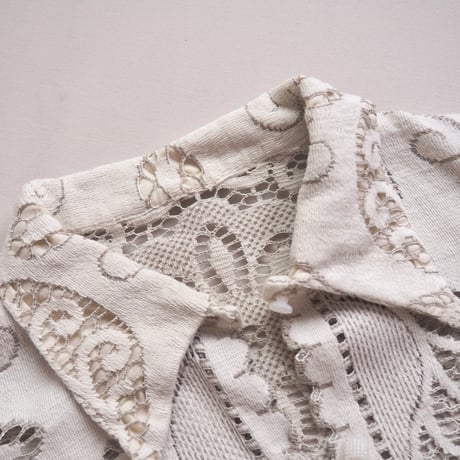 vintage remake lace cropped blouse