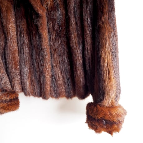 60s dark brown mink fur jacket