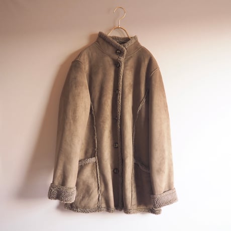 80〜90s "L.L.Bean" faux mouton coat