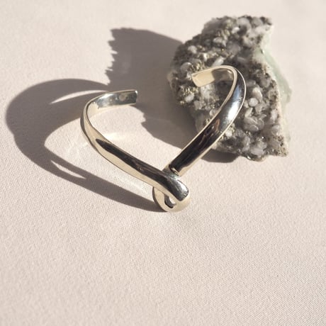 vintage Mexican silver wave bangle