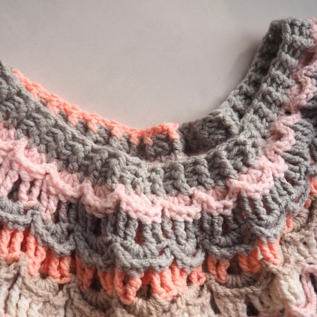 vintage oversized switching design sweater