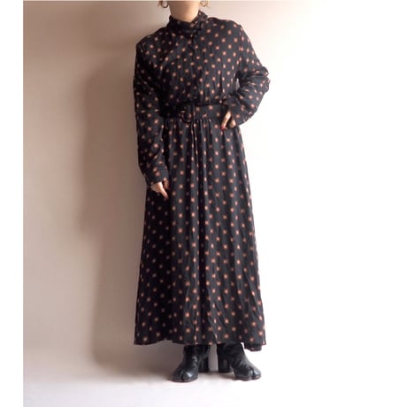 80s "Jos.A.Bank" abstract design midi dress